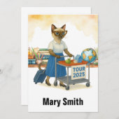 Teacher  retirement 2025 for cat lovers 招待状 (正面/裏面)