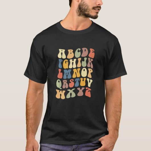 Teacher School Alphabet Vintage Retro   Tシャツ (正面)