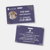 Teacher School Staff Photo ID Badge バッジ (正面＆裏面)