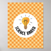 teacher science binder insert or classroom poster ポスター (正面)