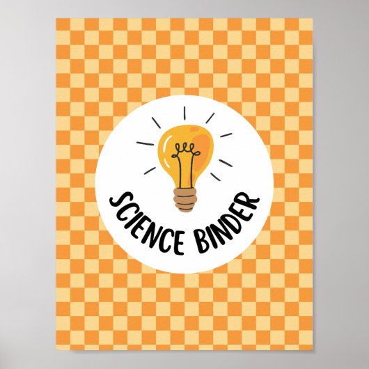 teacher science binder insert or classroom poster ポスター (正面)