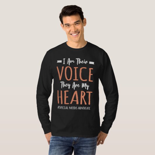 Teacher Special Needs Advocate Quote Am Their Voic Tシャツ (正面フル)