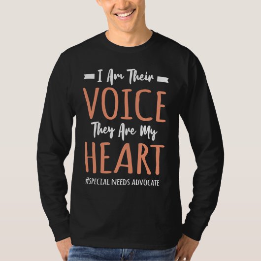 Teacher Special Needs Advocate Quote Am Their Voic Tシャツ (正面)