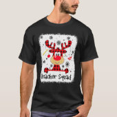 Teacher Squad Cute Red Plaid Reindeer Snow  Christ Tシャツ (正面)