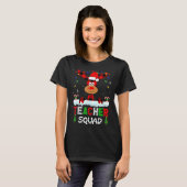 Teacher Squad Reindeer Teach school santa Christma Tシャツ (正面フル)