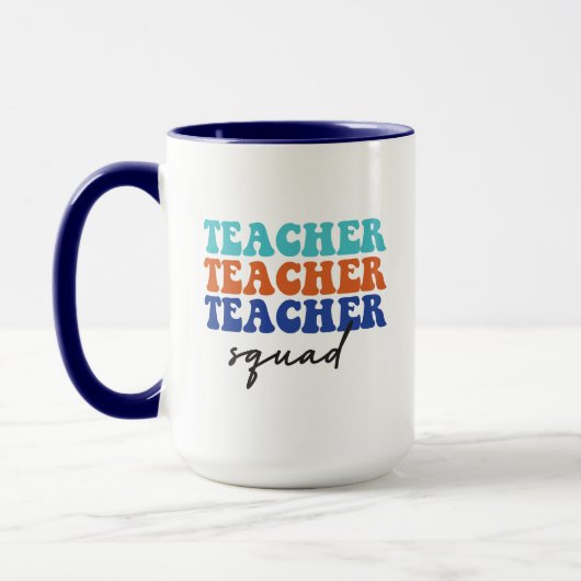 Teacher Squad Wordart マグカップ (左)