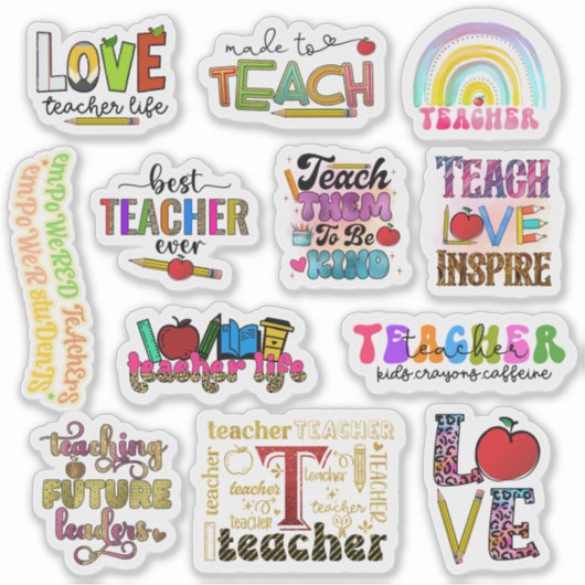 Teacher Stickers シール (正面)