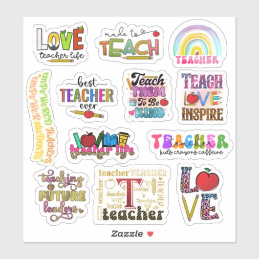 Teacher Stickers シール (シート)