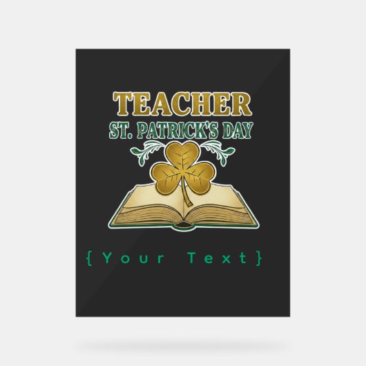 Teacher & Student Class of 2026 - 知識は光 アクリルサイン (正面)