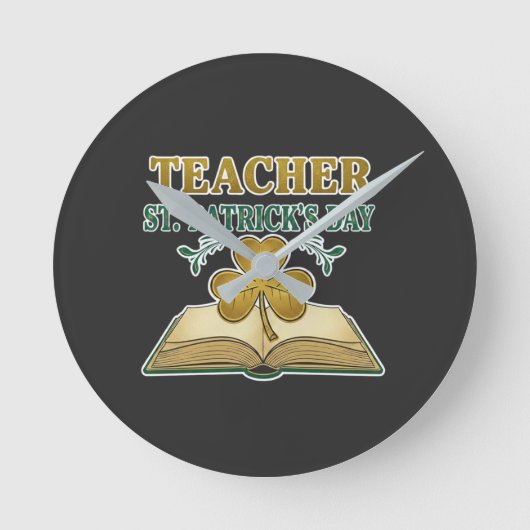 Teacher & Student Class of 2026 - 知識は光 ラウンド壁時計 (正面)