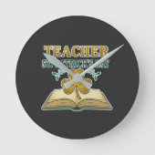 Teacher & Student Class of 2026 - Knowledge is Lig ラウンド壁時計 (正面)