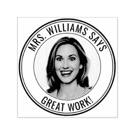 Teacher Student Custom Photo Great Work セルフインキングスタンプ