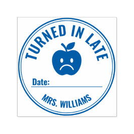 Teacher Student Late Feedback Sad Face セルフインキングスタンプ