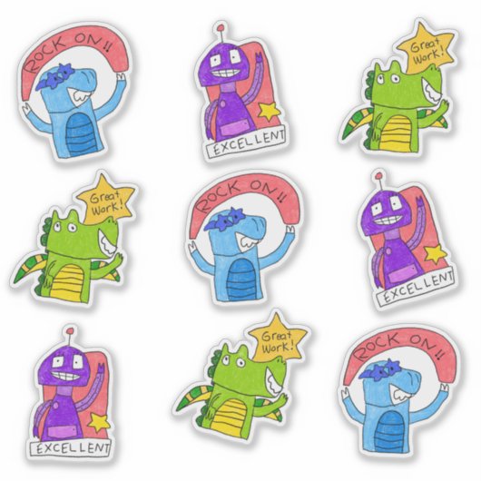 Teacher Student Reward Stickers シール (正面)