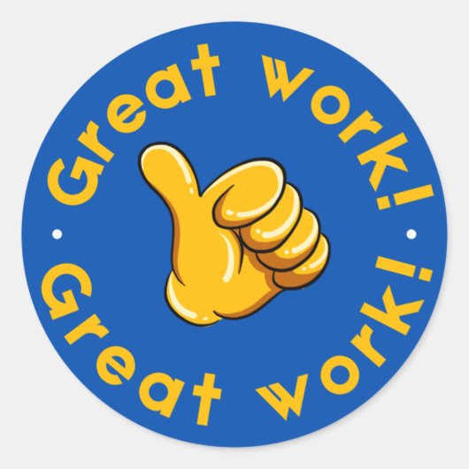 Teacher Supplies for Classroom/great work stickers ラウンドシール (正面)