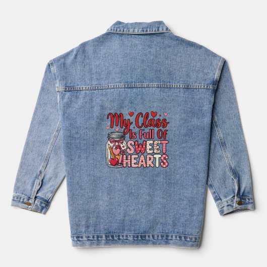 Teacher Sweet Heart Valentine's Denim Jacket デニムジャケット (裏面)