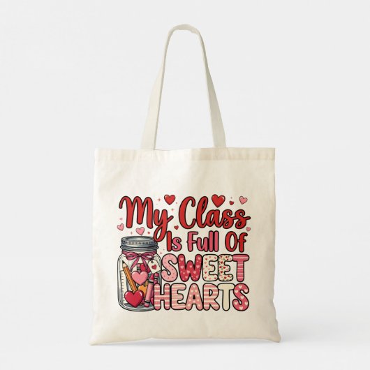 Teacher Sweet Heart Valentine's Tote Bag トートバッグ (裏面)