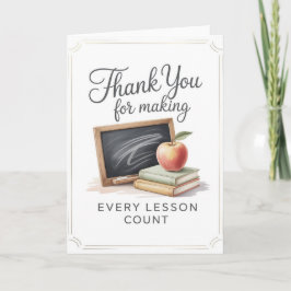 Teacher Thank You Card カード
