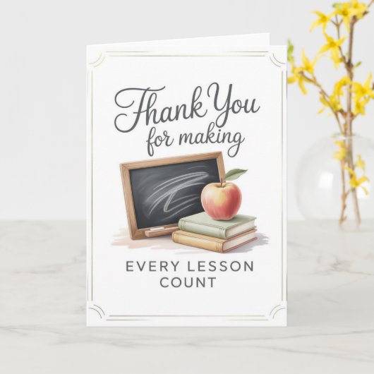 Teacher Thank You Card カード (黄色い花)