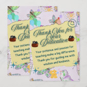 teacher thank you card. サンキューカード (正面/裏面)