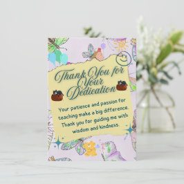 teacher thank you card. サンキューカード