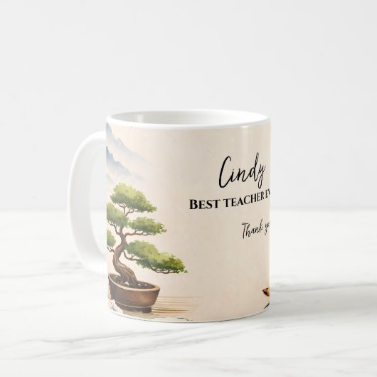Teacher Thank You Gift | End of School Year コーヒーマグカップ (正面左)