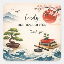 Teacher Thank You Gift | End of School Year スクエアシール