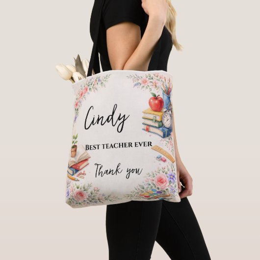 Teacher Thank You Gift | End of School Year トートバッグ (クローズアップ)
