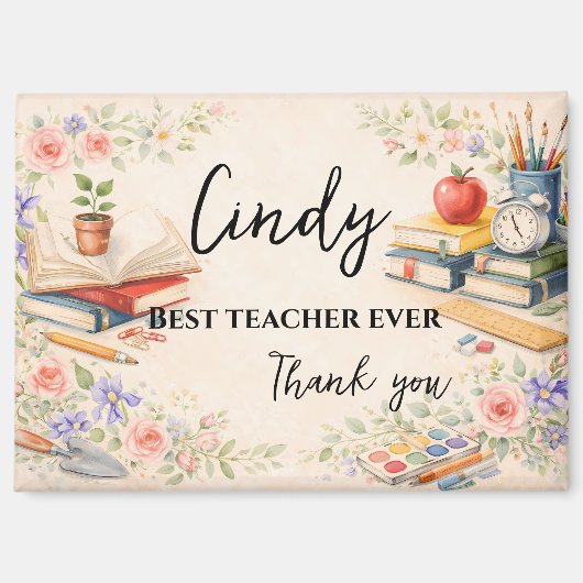 Teacher Thank You Gift | End of School Year マグネット (正面)