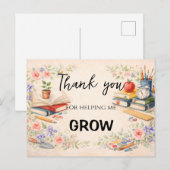 Teacher Thank You Gifts | End of School Year ポストカード (正面/裏面)