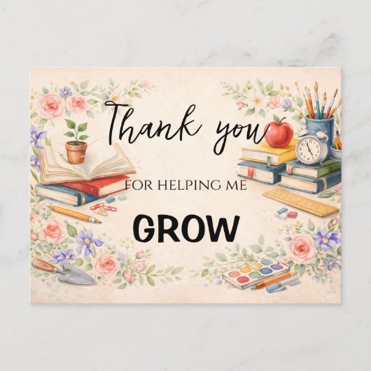 Teacher Thank You Gifts | End of School Year ポストカード (正面)