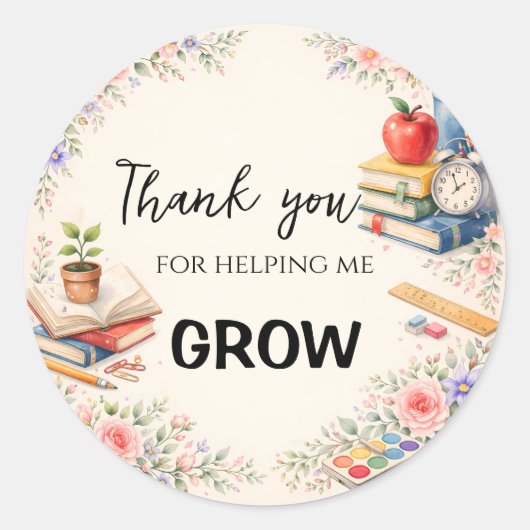 Teacher Thank You Gifts | End of School Year ラウンドシール (正面)