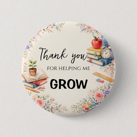 Teacher Thank You Gifts | End of School Year 缶バッジ (正面)