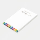 Teacher Thank You Note – Rainbow Crayon Custom Car ポストイット (アングル)
