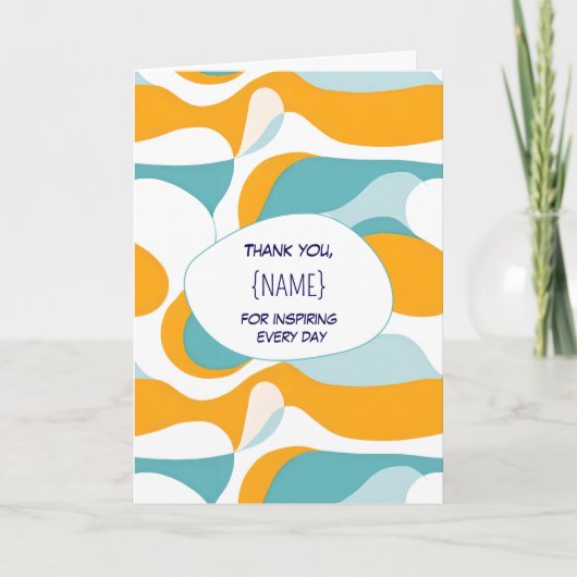 Teacher Thank You –  Personalized カード (正面)