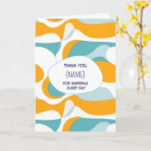 Teacher Thank You –  Personalized カード (黄色い花)