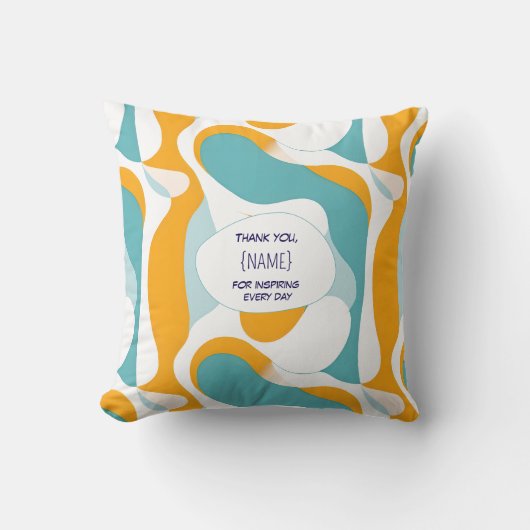Teacher Thank You –  Personalized クッション (正面)