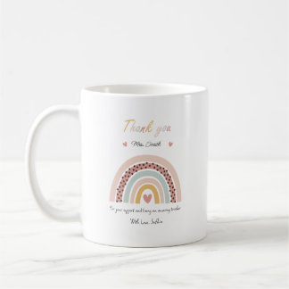 Teacher thank you Rainbow Mug コーヒーマグカップ