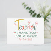 Teacher Thank You Snow Much Thank You Card サンキューカード (スタンド正面)