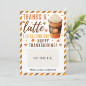 Teacher Thanksgiving Gifts Card Holder Coffee 招待状 (スタンド正面)