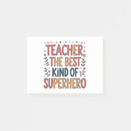 Teacher, The Best Kind of Superhero | フラワーノート ポストイット