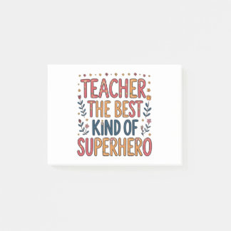 Teacher, The Best Kind of Superhero | フラワーノート ポストイット