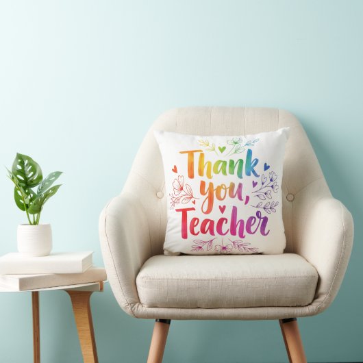 Teacher Throw Pillow – Thank You, Teacher! クッション (椅子)