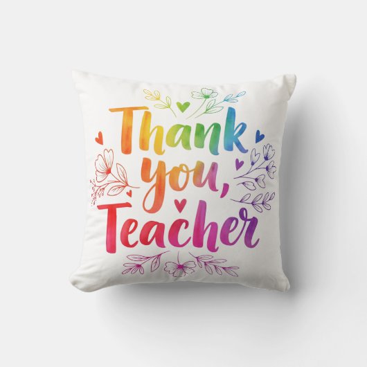 Teacher Throw Pillow – Thank You, Teacher! クッション (正面)