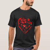 Teacher Tools Flowers Heart Shape Funny Valentine  Tシャツ (正面)
