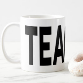 TEACHER Typography Educator Appreciation Gift コーヒーマグカップ
