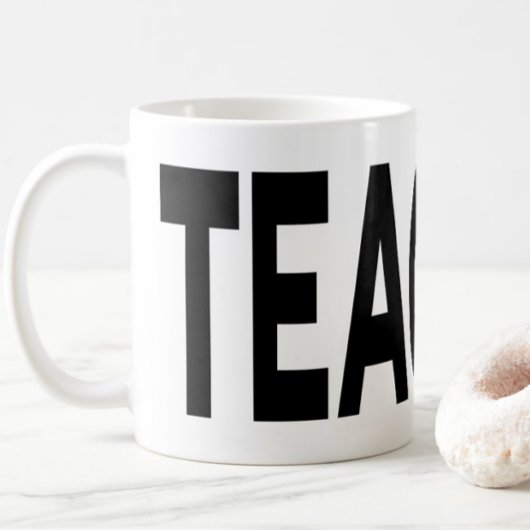 TEACHER Typography Educator Appreciation Gift コーヒーマグカップ