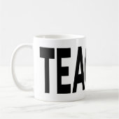 TEACHER Typography Educator Appreciation Gift コーヒーマグカップ (左)