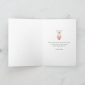 Teacher Valentine Card from Student | Cute Animals カード (内部)