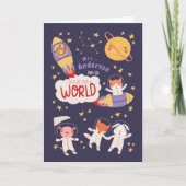 Teacher Valentine Card from Student | Cute Animals カード (正面)